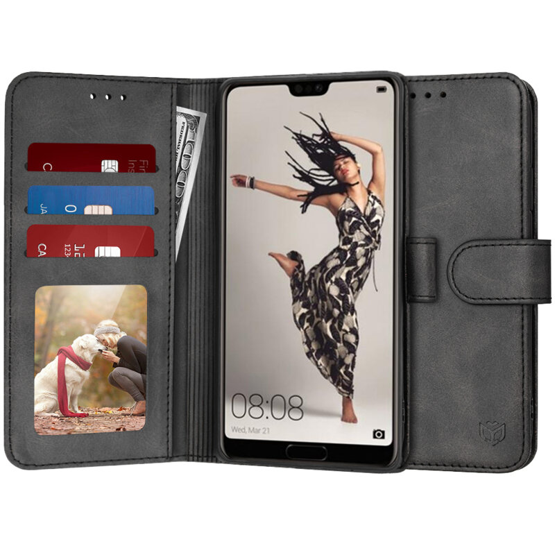 Husa 360 Huawei P20 Pro Techsuit Diary Book, negru
