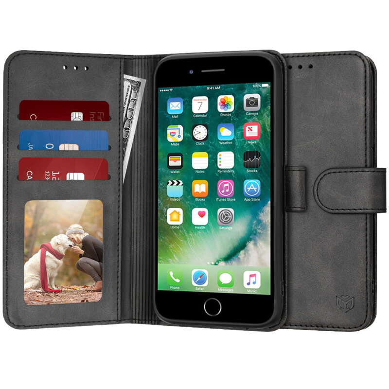 Husa 360 iPhone 7 Plus Techsuit Diary Book, negru