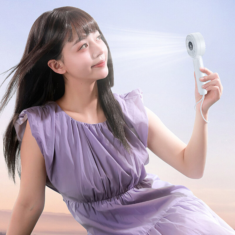 Mini ventilator de mana portabil Techsuit CT-110, roz