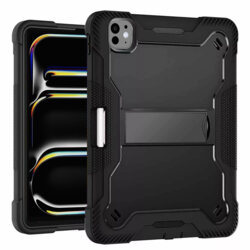 [Pachet 360°] Husa + folie sticla iPad Pro 11 (2024) Techsuit Rugged TabShell, negru