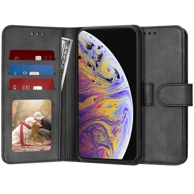 Husa 360 iPhone XS Max Techsuit Diary Book, negru