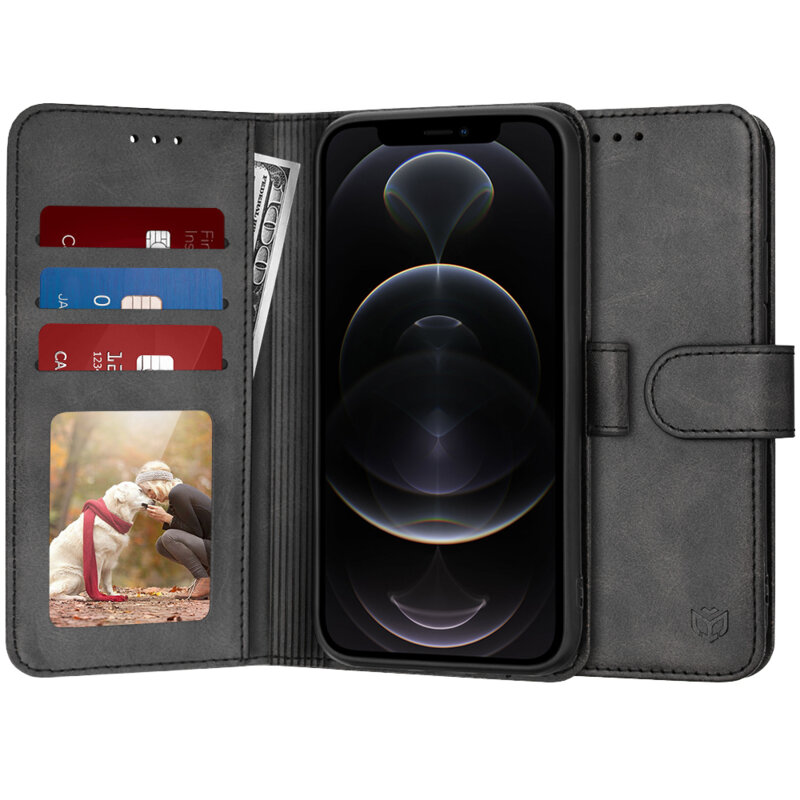 Husa 360 iPhone 12 Pro Techsuit Diary Book, negru
