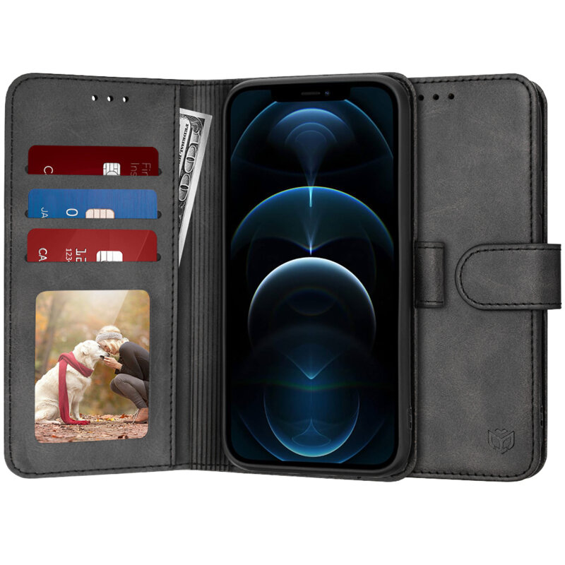 Husa 360 iPhone 12 Pro Max Techsuit Diary Book, negru