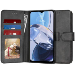 Husa 360 Motorola Moto E22 Techsuit Diary Book, negru
