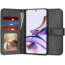 Husa 360 Motorola Moto G13 Techsuit Diary Book, negru