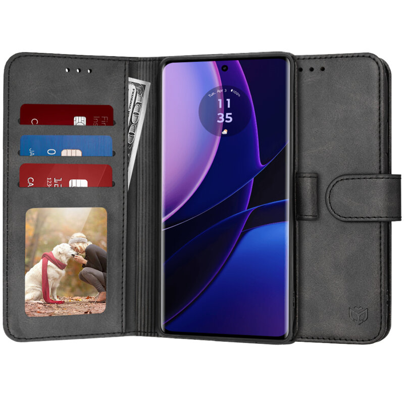 Husa 360 Motorola Edge (2023) Techsuit Diary Book, negru