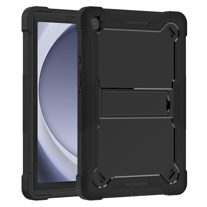 [Pachet 360°] Husa + folie sticla Samsung Galaxy Tab A9 Techsuit Rugged TabShell, negru