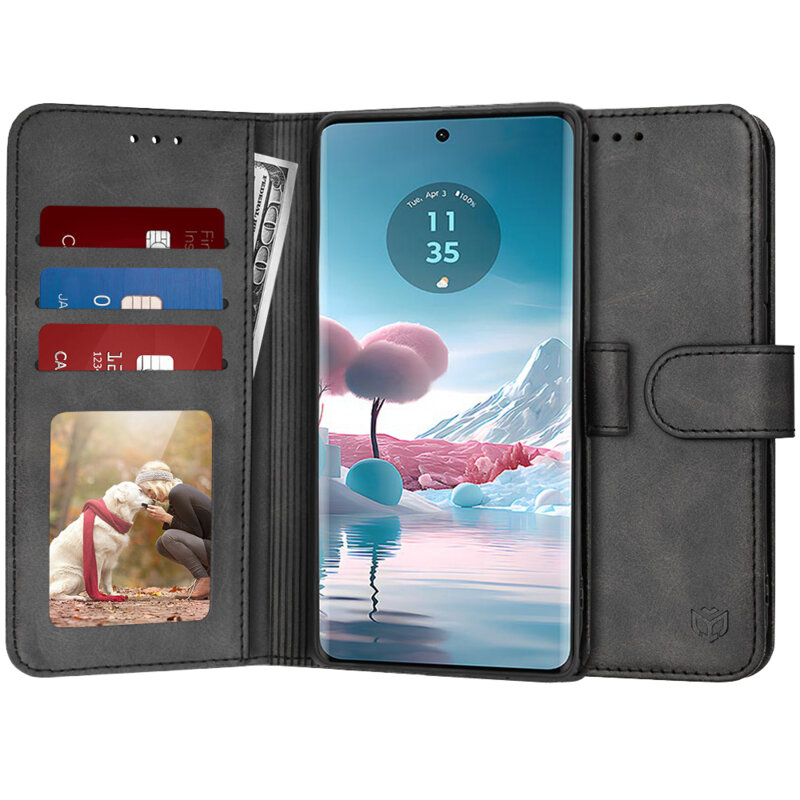 Husa 360 Motorola Edge 40 Neo Techsuit Diary Book, negru