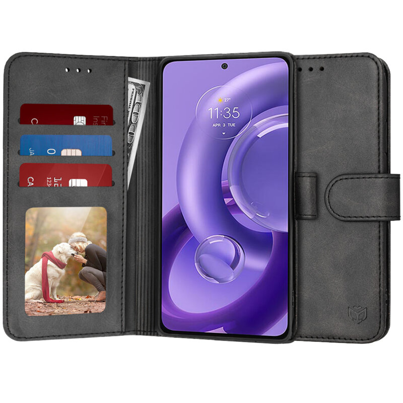 Husa 360 Motorola Edge 30 Neo Techsuit Diary Book, negru