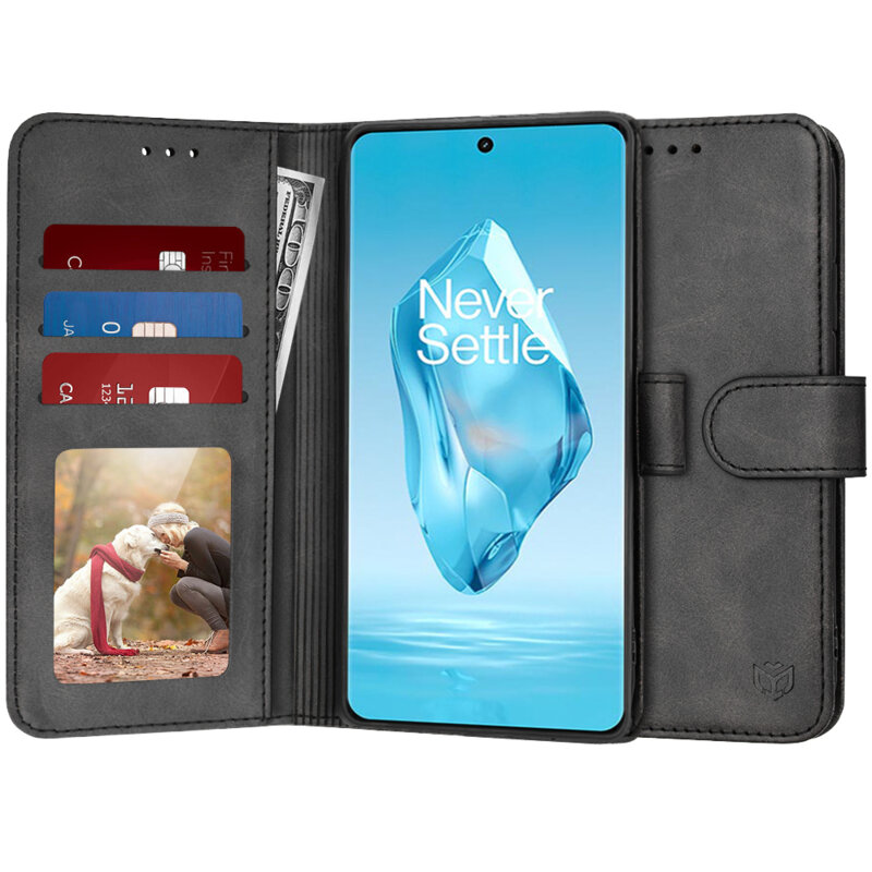 Husa 360 OnePlus 12R Techsuit Diary Book, negru