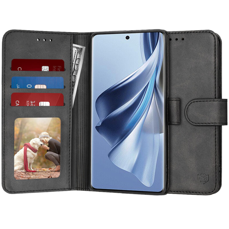 Husa 360 Oppo Reno10 Techsuit Diary Book, negru