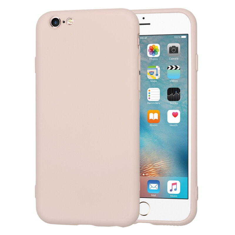 Husa silicon iPhone 6 / 6S Techsuit SoftFlex, roz pudra