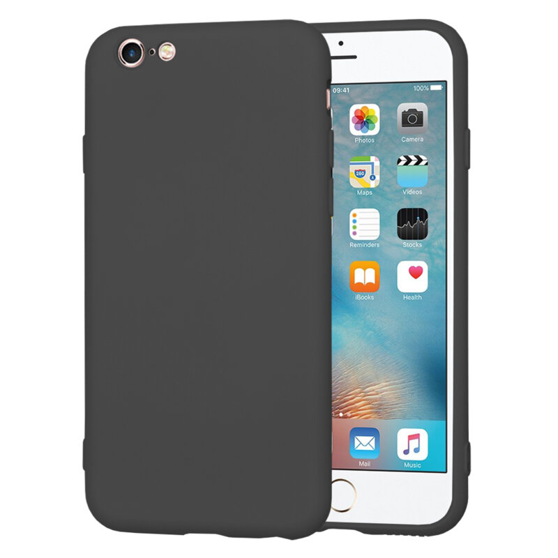 Husa silicon iPhone 6/ 6S Techsuit SoftFlex, negru