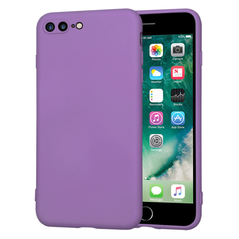 Husa silicon iPhone 7 Plus Techsuit SoftFlex, mov