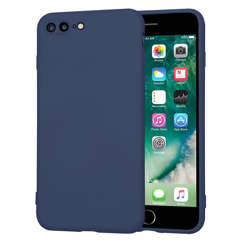 Husa silicon iPhone 7 Plus Techsuit SoftFlex, bleumarin