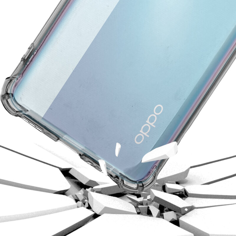 Husa Oppo Reno4 Lite Techsuit Shockproof Clear Silicone, transparenta