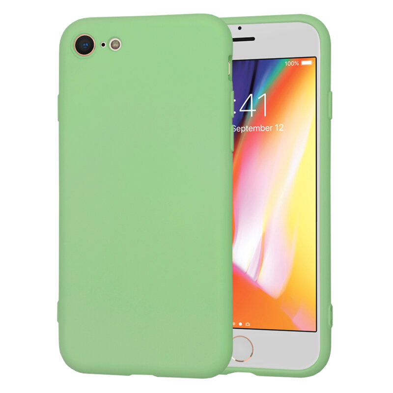 Husa silicon iPhone 8 Techsuit SoftFlex, verde deschis