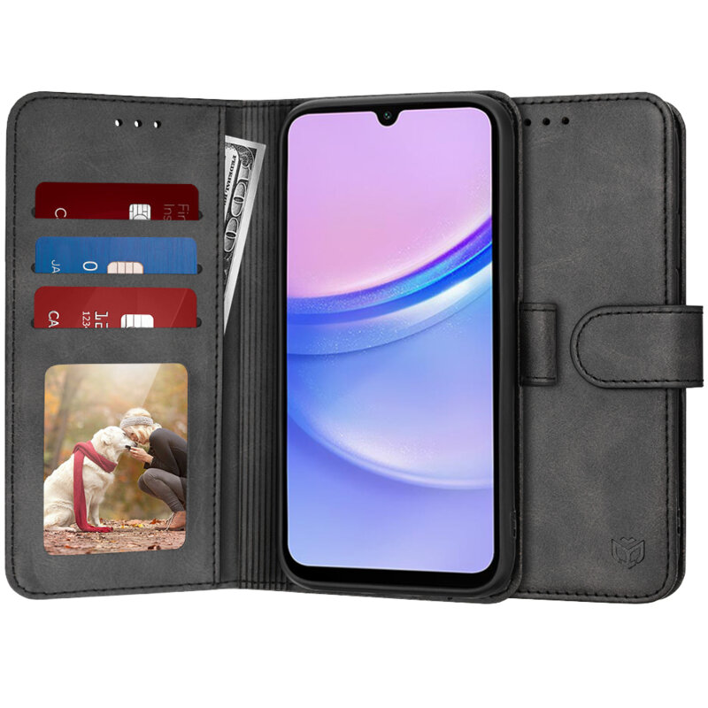 Husa 360 Samsung Galaxy A15 4G Techsuit Diary Book, negru