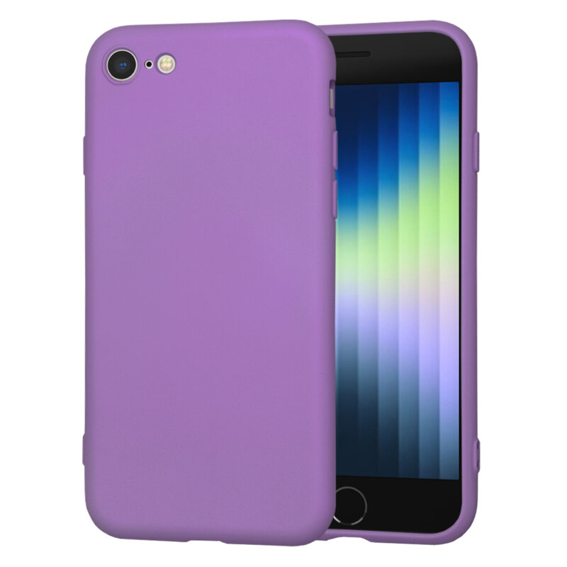 Husa silicon iPhone SE 3, SE 2022 Techsuit SoftFlex, mov