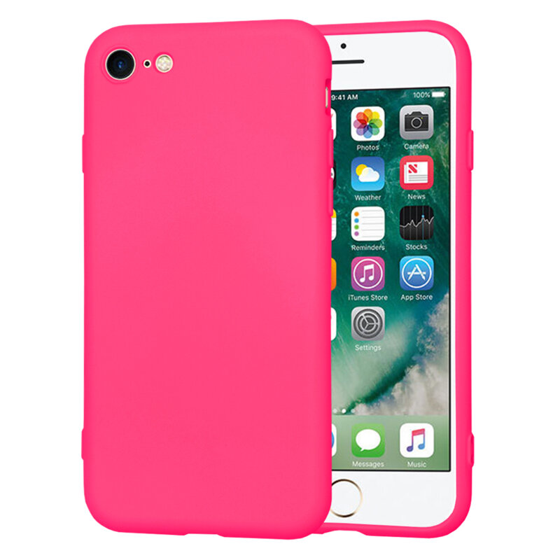Husa silicon iPhone 7 Techsuit SoftFlex, fucsia