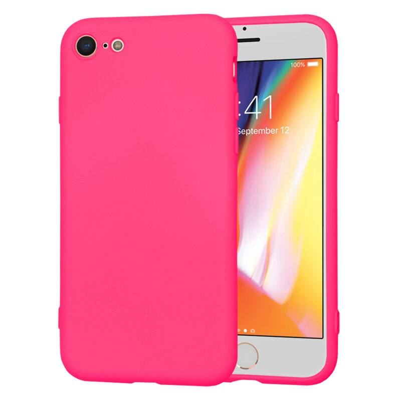 Husa silicon iPhone 8 Techsuit SoftFlex, fucsia