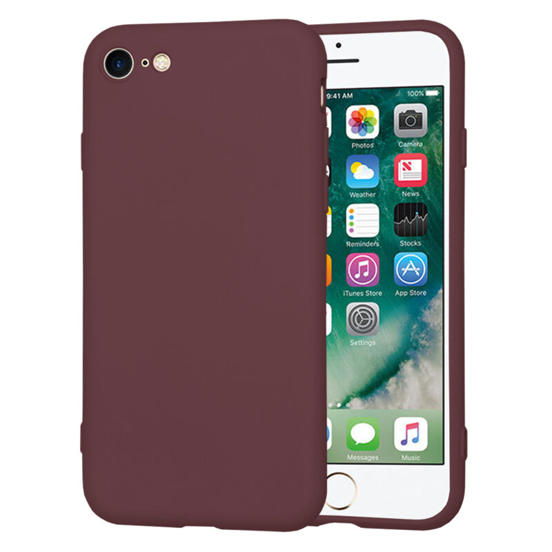 Husa silicon iPhone 7 Techsuit SoftFlex, bordo