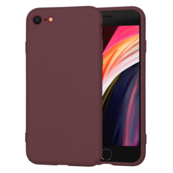 Husa silicon iPhone SE 2, SE 2020 Techsuit SoftFlex, bordo