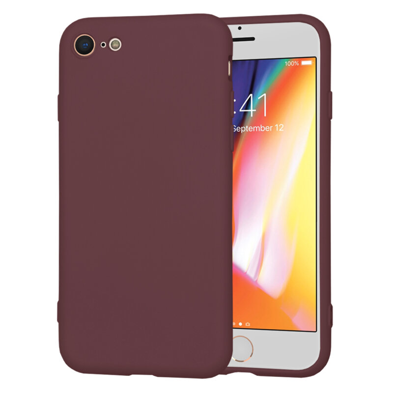 Husa silicon iPhone 8 Techsuit SoftFlex, bordo