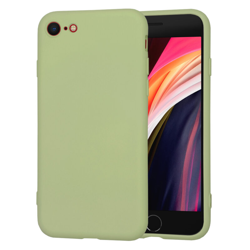 Husa silicon iPhone SE 2, SE 2020 Techsuit SoftFlex, verde