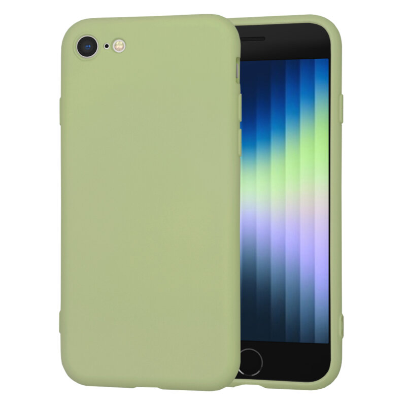 Husa silicon iPhone SE 3, SE 2022 Techsuit SoftFlex, verde