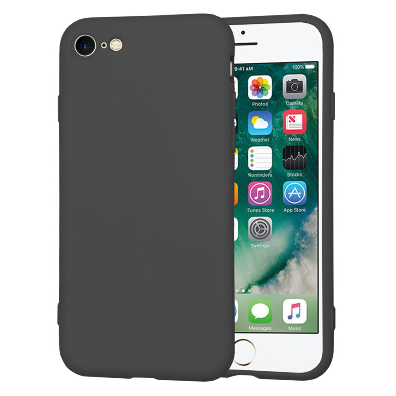 Husa silicon iPhone 7 Techsuit SoftFlex, negru