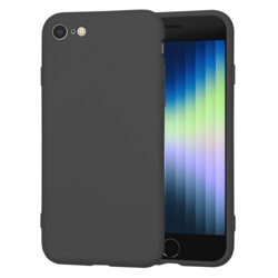 Husa silicon iPhone SE 3, SE 2022 Techsuit SoftFlex, negru