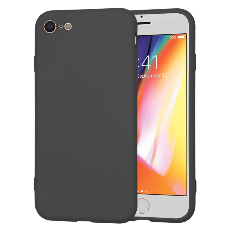 Husa silicon iPhone 8 Techsuit SoftFlex, negru