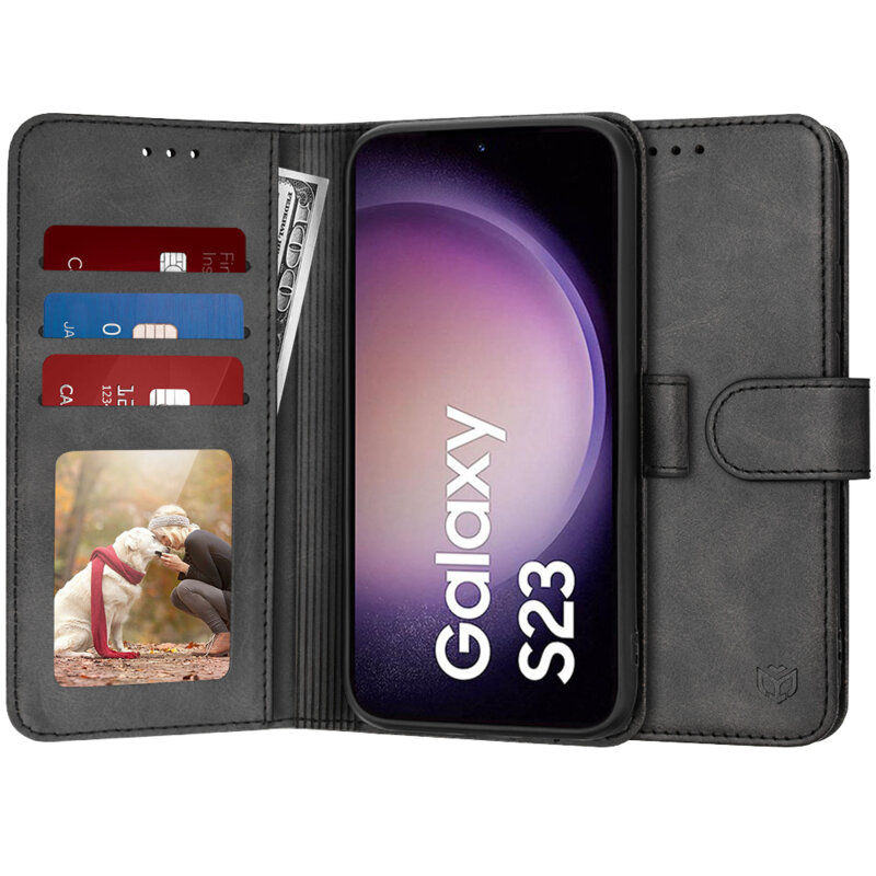 Husa 360 Samsung Galaxy S23 Techsuit Diary Book, negru
