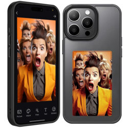 Husa premium iPhone 15 Pro Techsuit SmartScreen NFC, negru