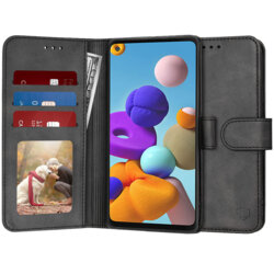Husa 360 Samsung Galaxy A21s Techsuit Diary Book, negru