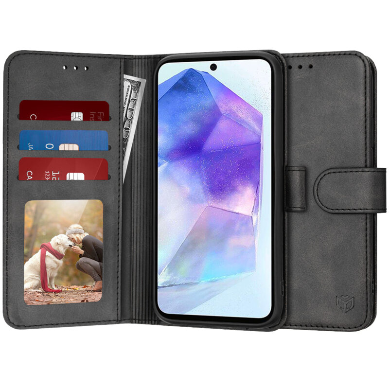 Husa 360 Samsung Galaxy A55 5G Techsuit Diary Book, negru