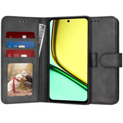 Husa 360 Realme C67 4G Techsuit Diary Book, negru