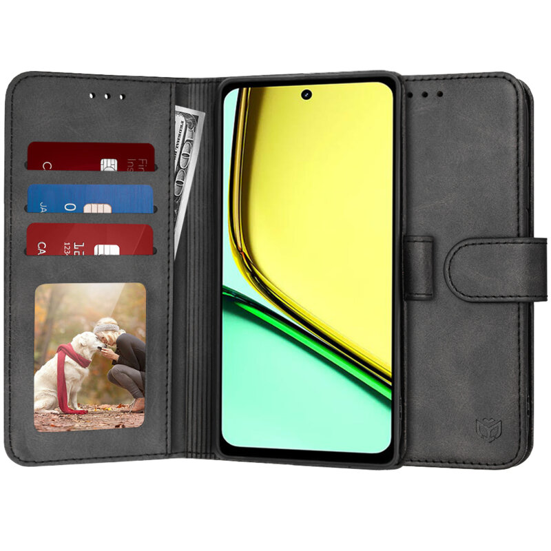 Husa 360 Realme C67 4G Techsuit Diary Book, negru