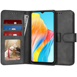 Husa 360 Oppo A18 Techsuit Diary Book, negru