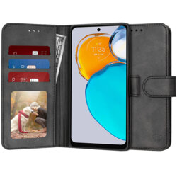 Husa 360 Motorola Moto E22s Techsuit Diary Book, negru
