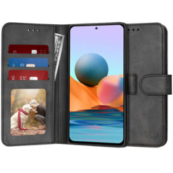 Husa 360 Xiaomi Redmi Note 10 Pro Techsuit Diary Book, negru