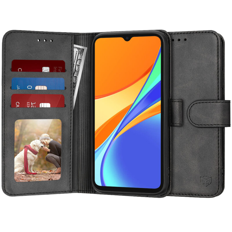 Husa 360 Xiaomi Redmi 9C Techsuit Diary Book, negru