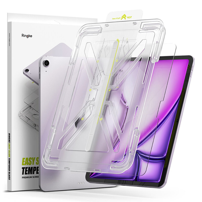 Folie sticla iPad Air 13 (2024) Ringke Easy Slide Tempered Glass, transparenta