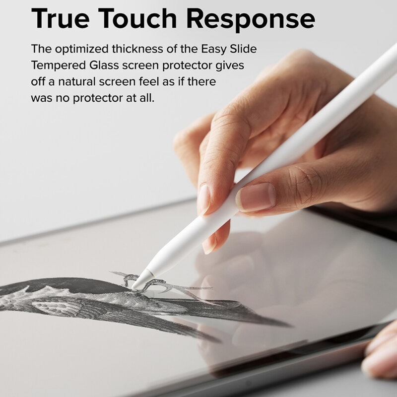 Folie sticla iPad Air 11 (2024) Ringke Easy Slide Tempered Glass, transparenta