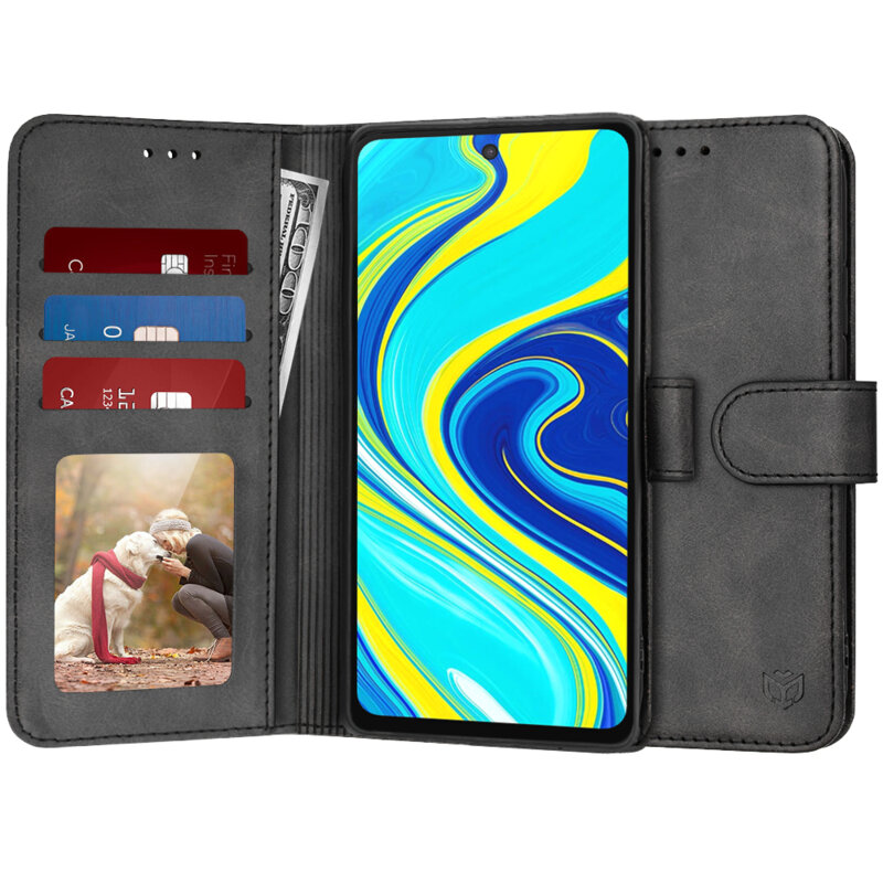 Husa 360 Xiaomi Redmi Note 9S Techsuit Diary Book, negru