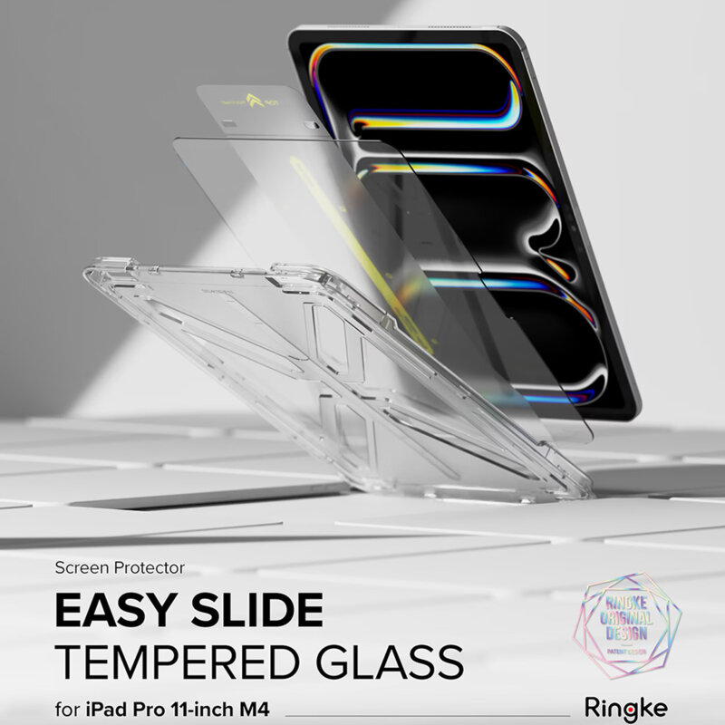 Folie sticla iPad Pro 11 (2024) Ringke Easy Slide Tempered Glass, transparenta
