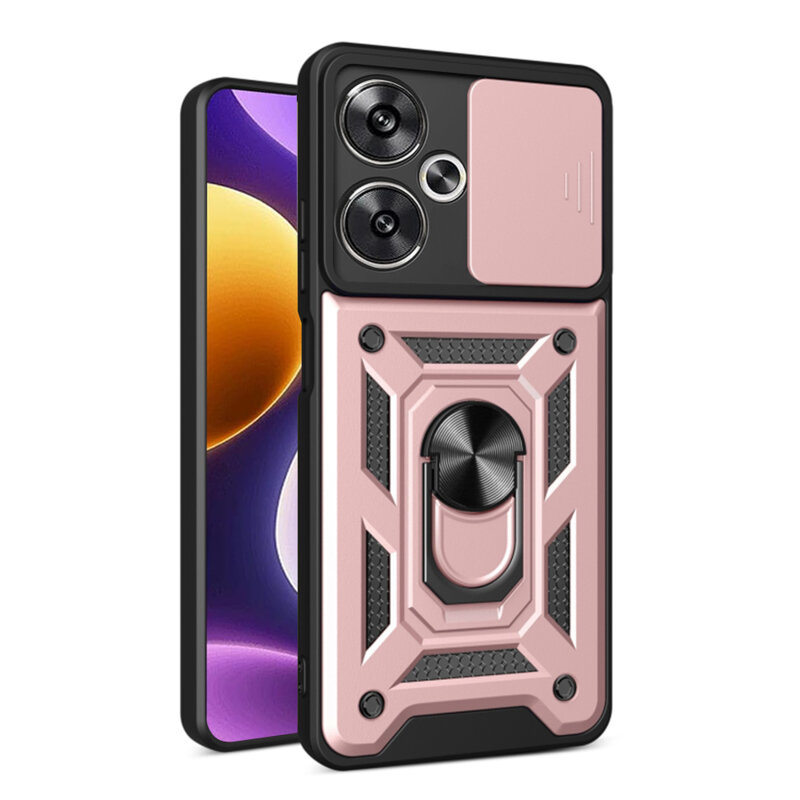 Husa Xiaomi Poco F6 protectie camera Techsuit CamShield Series, roz