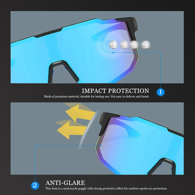 Ochelari supradimensionati sport Techsuit 9337, argintiu