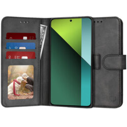 Husa 360 Xiaomi Redmi Note 13 Pro 5G Techsuit Diary Book, negru